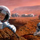 Illustration for article titled This Artist's Cheerful Renderings of Space Exploration Look Like Stills From The Martian